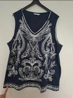 Miss Etam blauw topje met wit patroon maat XXL, Blauw, Maat 46/48 (XL) of groter, Ophalen of Verzenden, Zo goed als nieuw