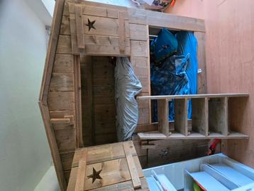 Steigerhouten boomhutbed stapelbed beschikbaar voor biedingen