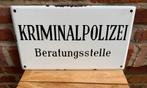 Emaille bord kriminalpolizei, Verzamelen, Merken en Reclamevoorwerpen, Ophalen of Verzenden, Gebruikt, Reclamebord