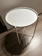 Ikea white side table, Huis en Inrichting, Tafels | Sidetables, Verzenden, Zo goed als nieuw, 25 tot 50 cm, Rond