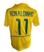 Gesigneerd Ronaldinho Brazilië 2002 shirt met certificaat, Verzamelen, Sportartikelen en Voetbal, Ophalen of Verzenden, Nieuw