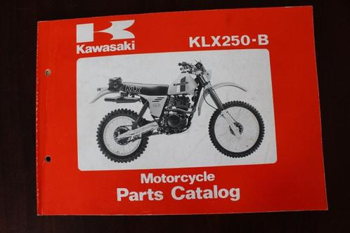 KAWASAKI KLX250 B 1981 parts catalog KLX 250, Motoren, Handleidingen en Instructieboekjes, Kawasaki, Ophalen of Verzenden