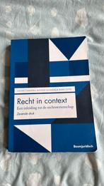 Sanne Taekema - Recht in context, Boeken, Ophalen of Verzenden, Zo goed als nieuw, Sanne Taekema; Jeanne Gaakeer; Marc Loth