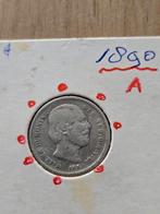 Zilveren munten 25cent 1890, Ophalen of Verzenden, Nederland, Munten