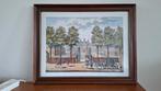 Beeckestijn Velsen prent. Replica ets pentekening. Brocante, Ophalen, Minder dan 50 cm, Gebruikt, Tekening