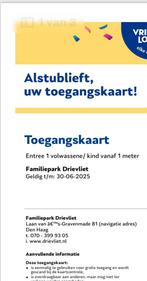 3 drievliet tickets, Twee personen, Overige soorten, Overige typen