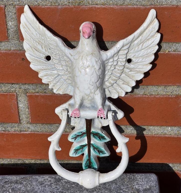 DEURKLOPPER VREDESDUIF / gietijzer / duif, Tuin en Terras, Tuinwanddecoratie, Nieuw, Ophalen of Verzenden