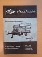 Bedieningshandleiding Strautmann ladewagen LB 19, LB21, LB24, Ophalen of Verzenden, Gelezen, Tractor en Landbouw