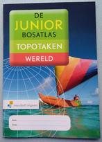 9789001120092 De Junior Bosatlas Topotaken Wereld, Verzenden, Zo goed als nieuw, Overige niveaus, Aardrijkskunde