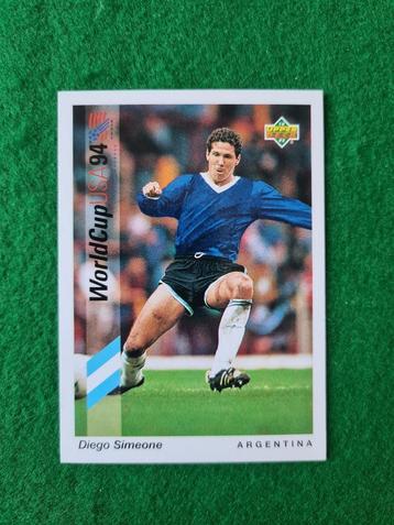 Diego Simeone #191 Argentinië Upper Deck FIFA World Cup 1994 beschikbaar voor biedingen