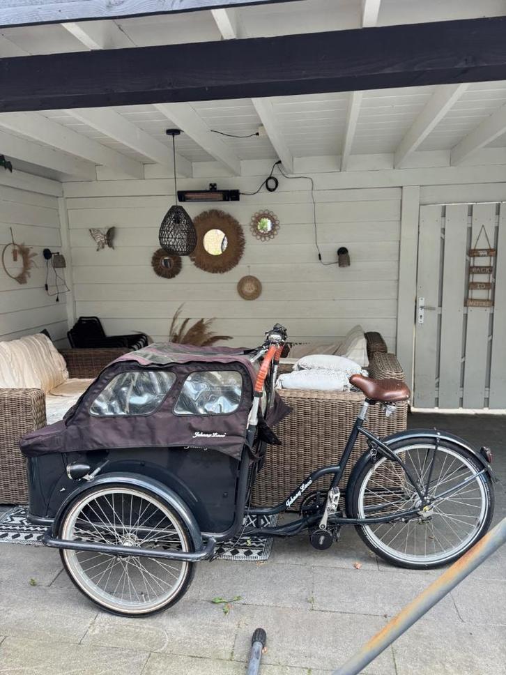 Te koop tot elektrische omgebouwde Johnny Loco bakfiets, Fietsen en Brommers, Fietsen | Bakfietsen, Gebruikt, Johnny Loco, 2 kinderen