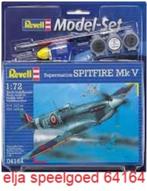 Revell 1:72 Supermarine SPITFIRE MK V  model-set  64164., Hobby en Vrije tijd, Modelbouw | Vliegtuigen en Helikopters, Nieuw, Revell