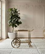 Antieke Franse Messing Bar Cart, Ophalen of Verzenden, Koper of Brons