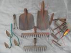 uitzoeken: spade - hark - drietand - schoffel - BIEDEN, Ophalen of Verzenden, Gebruikt, Overige soorten
