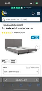 Box ambra grijs 180x200, Huis en Inrichting, Slaapkamer | Boxsprings, Ophalen, Tweepersoons, Zo goed als nieuw, 180 cm