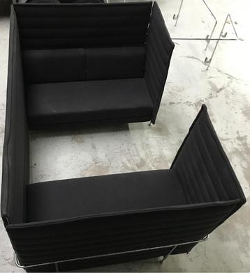 2 Vitra Alcove Cabin sofa highback bank fauteuil grijs beschikbaar voor biedingen
