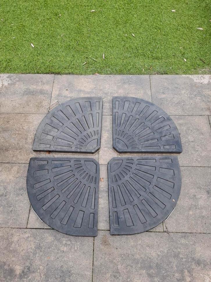 Parasol Tegels - 4 stuks, Tuin en Terras, Parasols, Parasolvoet, Minder dan 1 meter, Ophalen