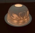 Waxinelichthouder, kandelaar, zwaan, biscuit porselein, Ophalen, Overige materialen