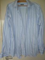 Van Laack overhemd blauw/wit M, Ophalen of Verzenden, Zo goed als nieuw, Halswijdte 39/40 (M)