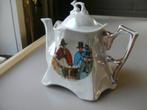 theepotje wit met parelmoer en goud decor Welsh costumus, Antiek en Kunst, Verzenden