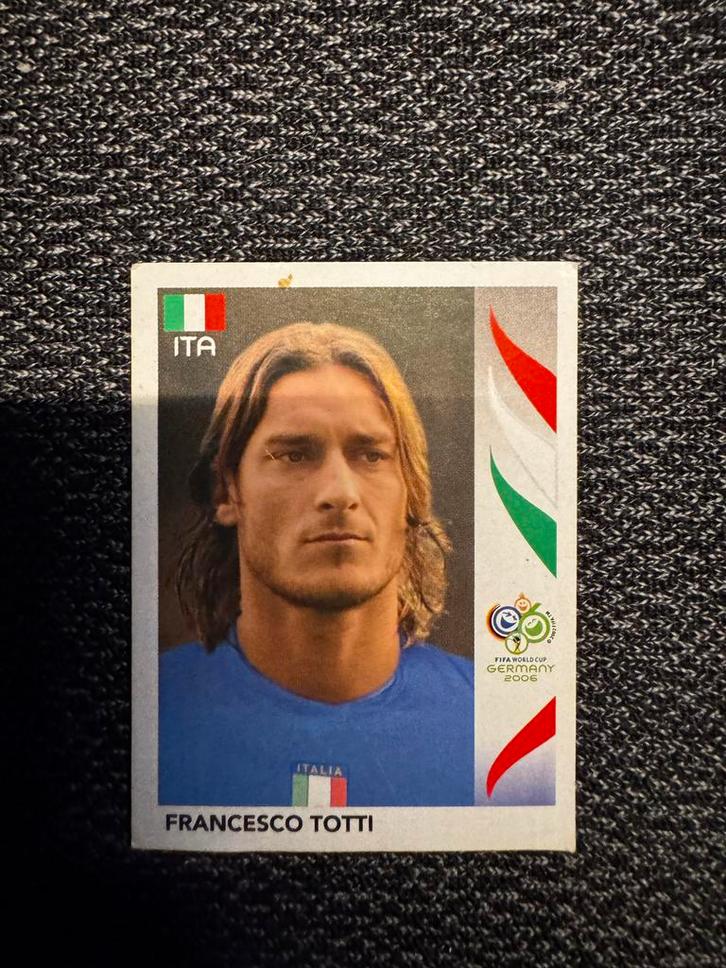 Francesco Totti Panini World Cup 2006 Sticker, Verzamelen, Sportartikelen en Voetbal, Zo goed als nieuw, Poster, Plaatje of Sticker
