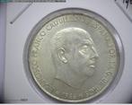Spanje. 100 Peseta's 1966 (1968) zilver in uitmuntende staat, Postzegels en Munten, Ophalen of Verzenden, Overige landen, Losse munt