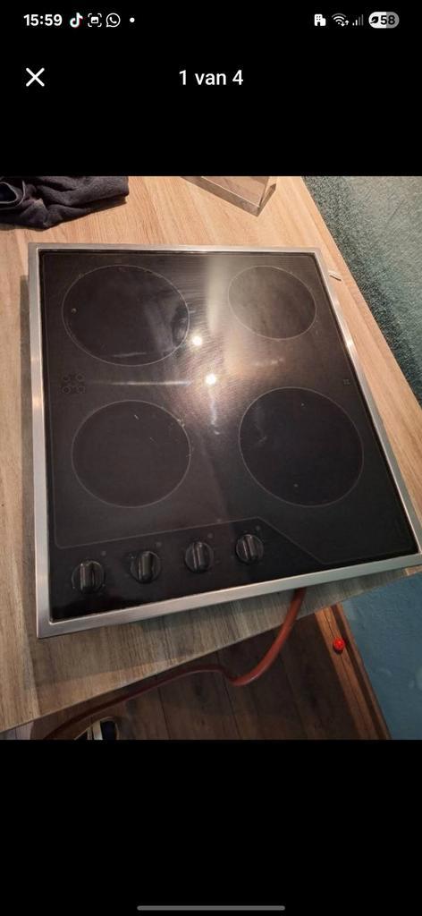 Inductie Kookplaat - Zo Goed Als Nieuw!, Witgoed en Apparatuur, Kookplaten, Zo goed als nieuw, Inbouw, Inductie, 4 kookzones, Ophalen