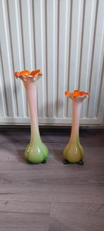2 Murano Vazen - Prachtige Decoratie, Ophalen of Verzenden, Zo goed als nieuw, Glas, Minder dan 50 cm