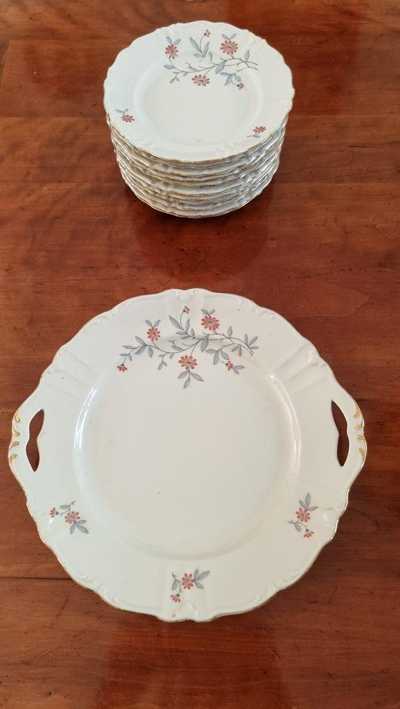 Porselein gebaksstel, Antiek en Kunst, Antiek | Servies compleet, Ophalen
