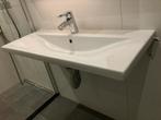 Wastafel met kraan, Huis en Inrichting, Badkamer | Badkamermeubels, Ophalen, Gebruikt, 50 tot 100 cm, Minder dan 100 cm