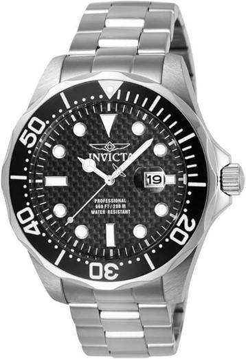 Invicta Pro Diver met zwarte carbon wijzerplaat (nieuw) beschikbaar voor biedingen