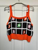 NWT Hell Bunny Top Maat XL Oranje Zwart Bloemenprint, Nieuw, Zonder mouw, Maat 46/48 (XL) of groter, Hell Bunny