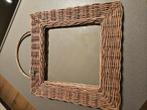 Rotan spiegel Riviera Maison 39x39cm, Huis en Inrichting, Minder dan 50 cm, Vierkant, Ophalen of Verzenden, Zo goed als nieuw