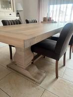 Houten Eettafel met 6 Stoelen, Huis en Inrichting, Tafels | Eettafels, Gebruikt, 100 tot 150 cm, Eikenhout, 200 cm of meer