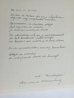 Prent Gedicht Hans van de Waarssenburg & Riet Amesz, Verzenden