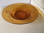 Grote kom / schaal persglas amber, Antiek en Kunst, Curiosa en Brocante, Ophalen of Verzenden