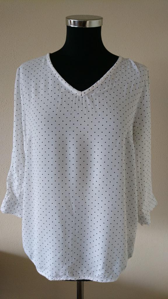 witte zwarte dot blouse van Zilch maat M (29323), Kleding | Dames, Blouses en Tunieken, Maat 38/40 (M), Wit, Verzenden