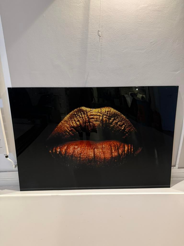 Foto lippen 150x100 plexiglas, Huis en Inrichting, Woonaccessoires | Schilderijen, Tekeningen en Foto's, Ophalen, Zo goed als nieuw