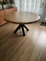 Eiken eettafel, Ophalen of Verzenden, Zo goed als nieuw, Rond, 100 tot 150 cm