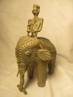 antiek koper beeldje man op olifant India?, Antiek en Kunst, Antiek | Koper en Brons, Verzenden