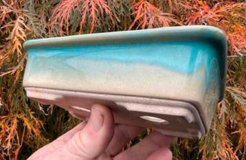 Bonsai schaal Turquoise geglazuurd Japans 14,7x10,7x4,2 beschikbaar voor biedingen