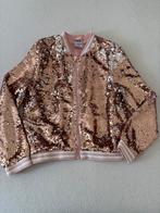 Pailletten jasje roze maat 128, Ophalen of Verzenden, Zo goed als nieuw, Meisje, Jas