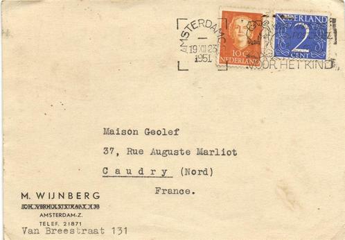 M. Wijnberg, Amsterdam-Z. - 12.1951 - briefkaart, Postzegels en Munten, Brieven en Enveloppen | Nederland, Briefkaart, Ophalen of Verzenden