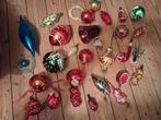 oma's nostalgische glazen kerstballen 28 stuks & 1 piek, Ophalen, Gebruikt