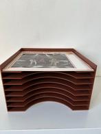 Vintage LP Bak - Bruin Kunststof, Huis en Inrichting, Woonaccessoires | Cd- en Dvd-rekken, Kunststof, Gebruikt, Minder dan 25 discs