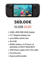 Steam deck OLED 512GB NIEUW SEALED, Spelcomputers en Games, Spelcomputers | Overige, Ophalen of Verzenden, Nieuw