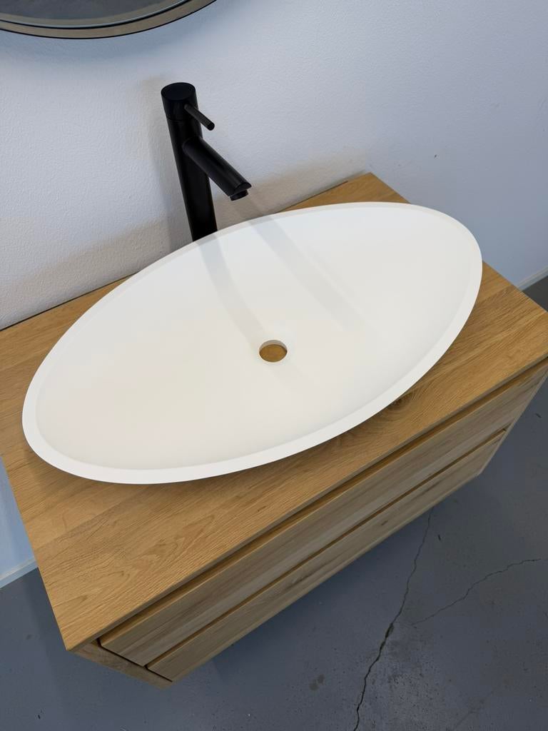Nieuwe waskommen ovaal Solid Surface, Doe-het-zelf en Verbouw, Sanitair, Ophalen of Verzenden, Nieuw