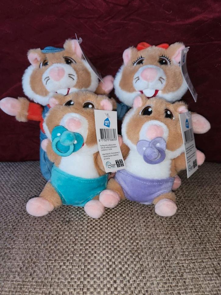 AH Hamster Familie - Compleet!, Kinderen en Baby's, Speelgoed | Knuffels en Pluche, Nieuw, Overige typen, Ophalen of Verzenden