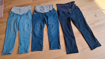 3x Zwangerschaps Jeans Maat 50 beschikbaar voor biedingen