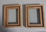 Twee houten fotolijstjes, Ophalen, Minder dan 50 cm, Zo goed als nieuw, Minder dan 50 cm